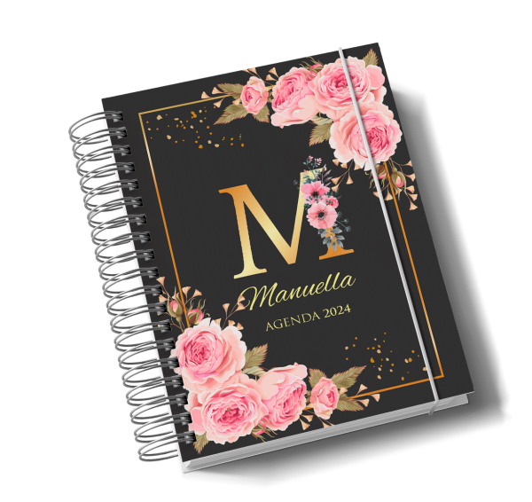 Agenda Personalizada Diária 2024 MD007 15 x 21cm Capa empastada em