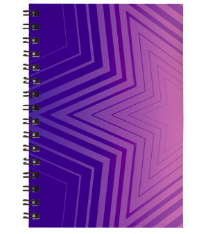 Caderno Universitário 013 Capa Dura em Papel Paraná / Miolo no 75grs 27,5 x 20 cm Miolo 1x1 | Capa 4x0 Capa UV Total Encadernação Wire-o 100 folhas (Não personalizamos o miolo).